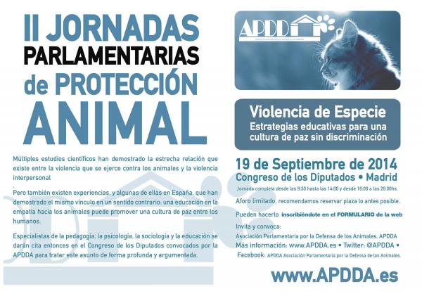19 de Septiembre 2014: II Jornadas Parlamentarias de Protección Animal